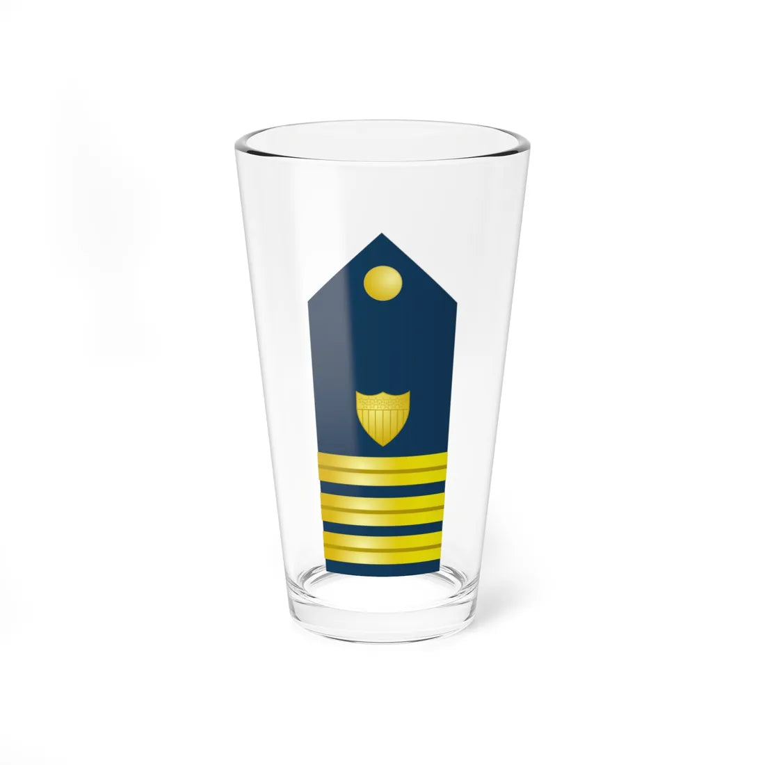 USCG O 5 vertical shoulderboard (United States) (Military Rank) Pint Glass 16oz 16oz - Go Mug Yourself
