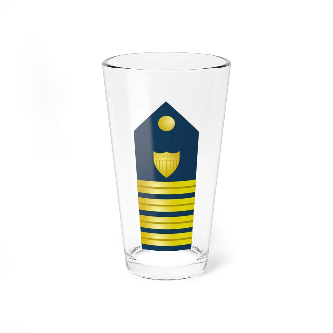 USCG O 6 vertical shoulderboard (United States) (Military Rank) Pint Glass 16oz 16oz - Go Mug Yourself