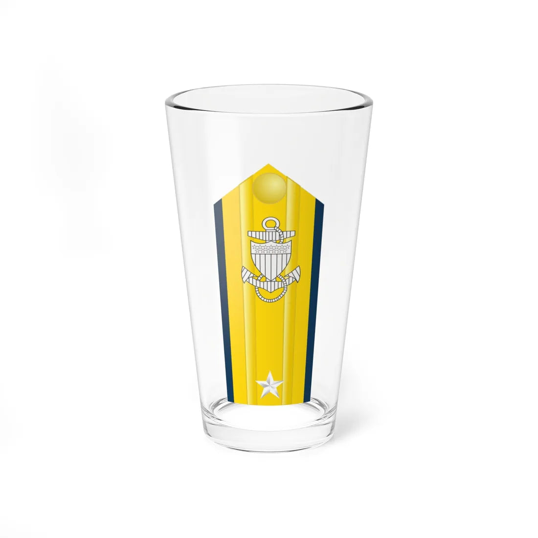 USCG O 7 vertical shoulderboard (United States) (Military Rank) Pint Glass 16oz 16oz - Go Mug Yourself