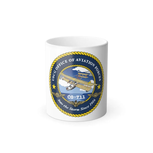 USCG OFFICE OF AVIATION FORCES CG 711 (U.S. Coast Guard) Color Changing Mug 11oz-11oz-Go Mug Yourself