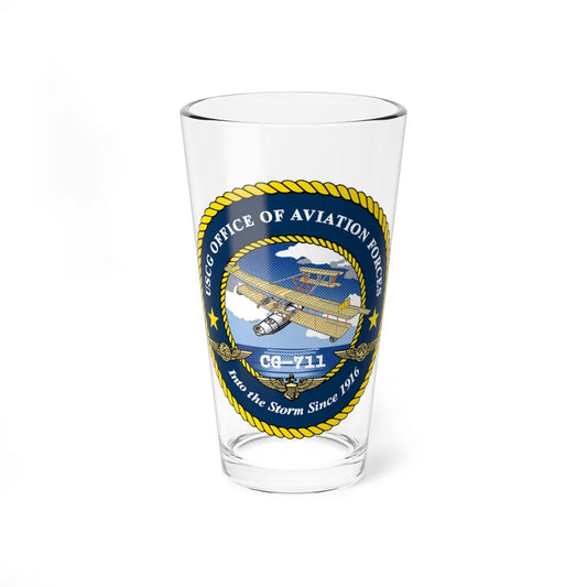 USCG OFFICE OF AVIATION FORCES CG 711 (U.S. Coast Guard) Pint Glass 16oz-16oz-Go Mug Yourself