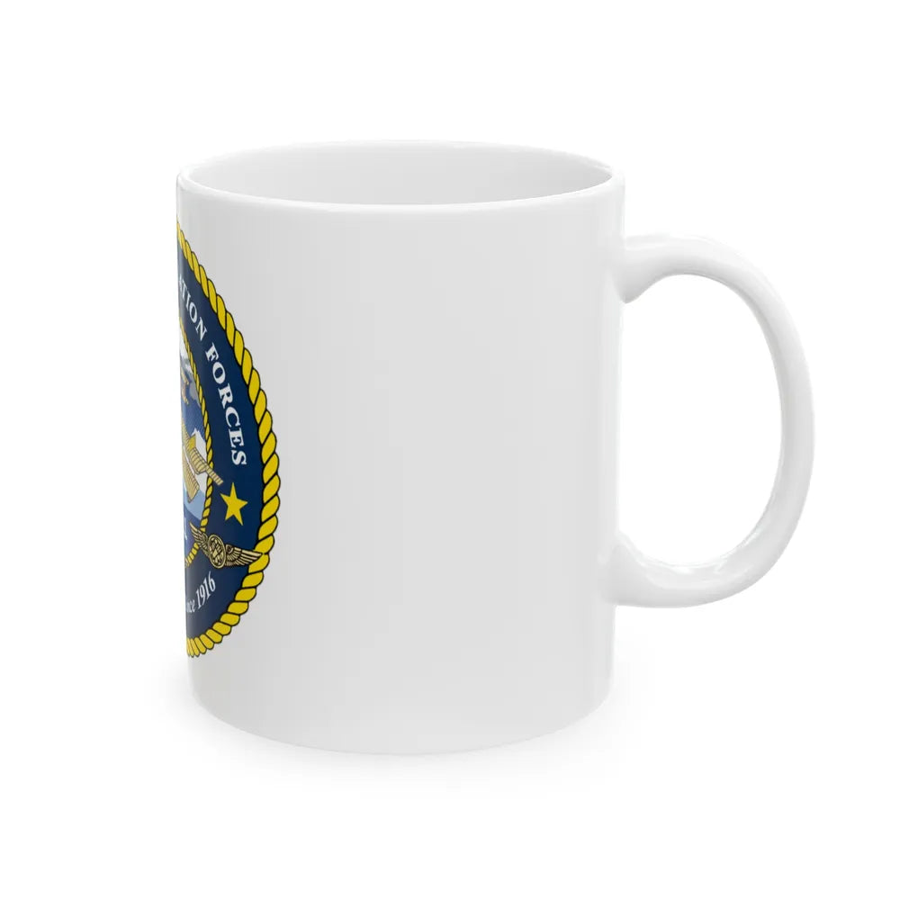 USCG OFFICE OF AVIATION FORCES CG 711 (U.S. Coast Guard) White Coffee Mug-Go Mug Yourself