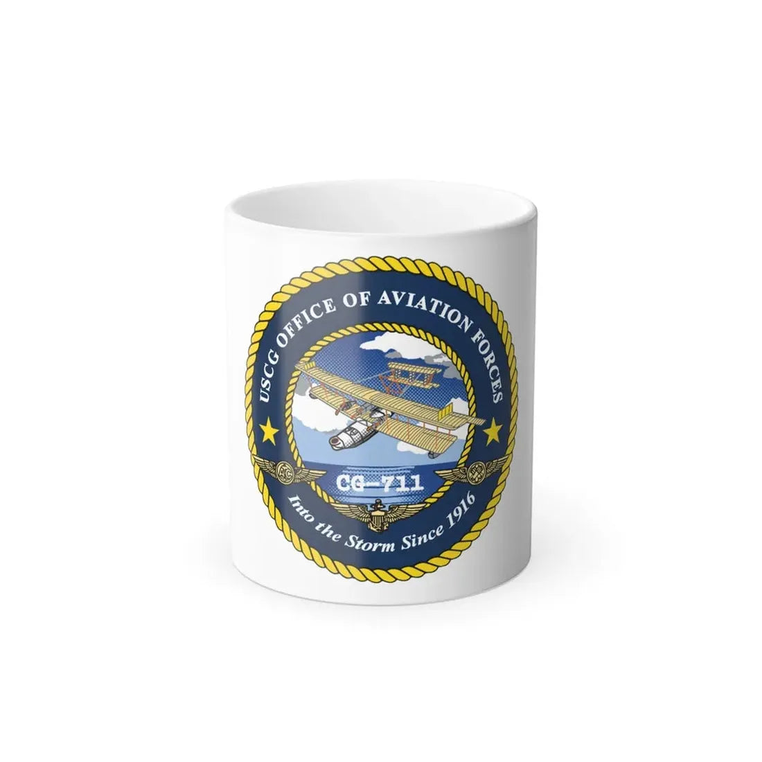 USCG OFFICE OF AVIATION FORCES CG 711 (U.S. Coast Guard) Color Changing Coffee Mug 11oz - Go Mug Yourself