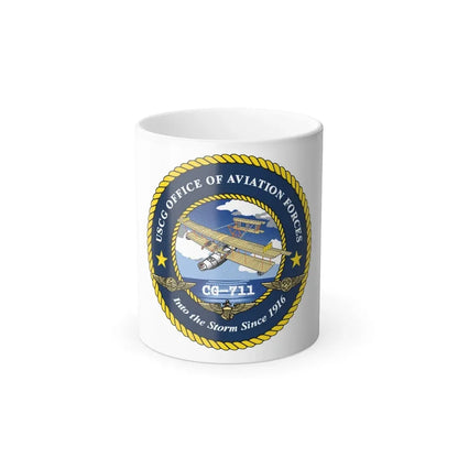 USCG OFFICE OF AVIATION FORCES CG 711 (U.S. Coast Guard) Color Changing Coffee Mug 11oz - Go Mug Yourself