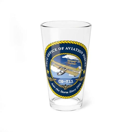 USCG OFFICE OF AVIATION FORCES CG 711 (U.S. Coast Guard) Pint Glass 16oz 16oz - Go Mug Yourself