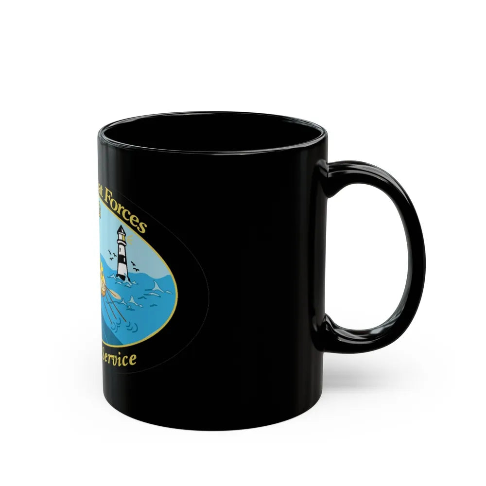 USCG Office of Boat Forces (U.S. Coast Guard) Black Coffee Mug-Go Mug Yourself