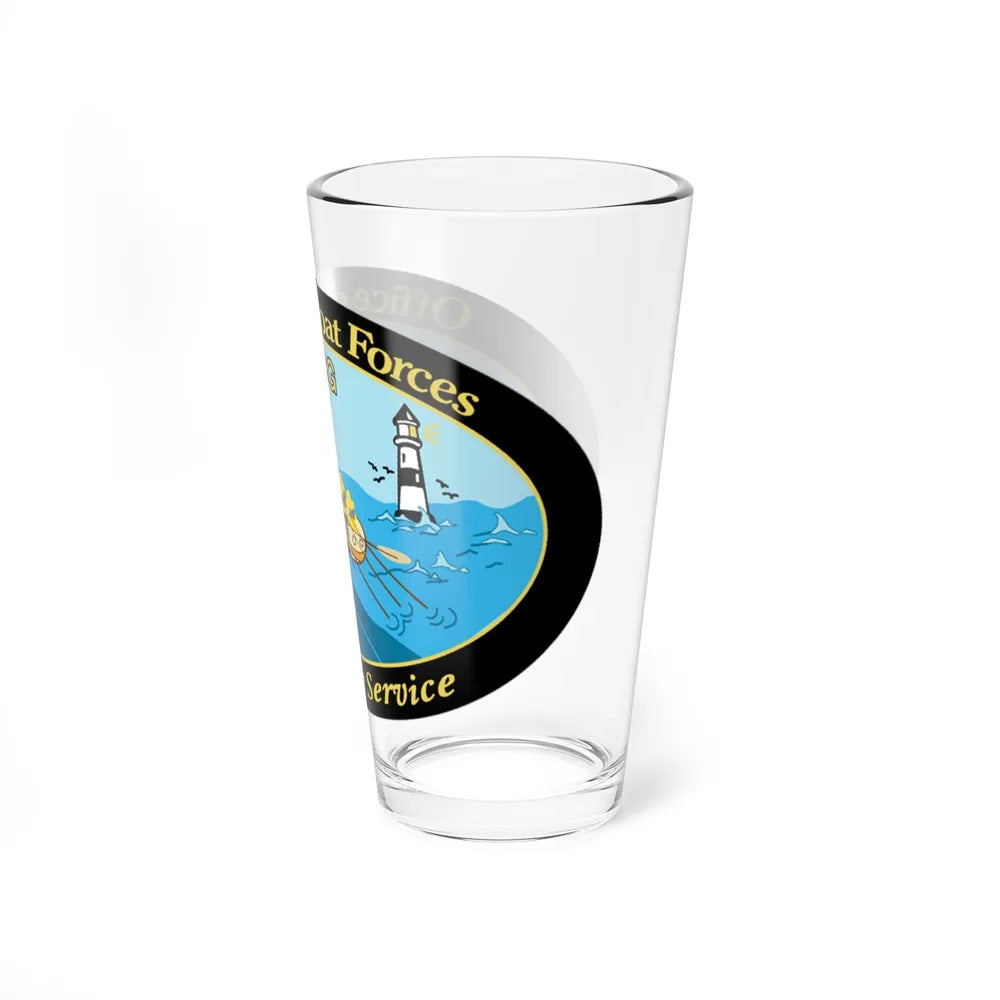 USCG Office of Boat Forces (U.S. Coast Guard) Pint Glass 16oz-Go Mug Yourself