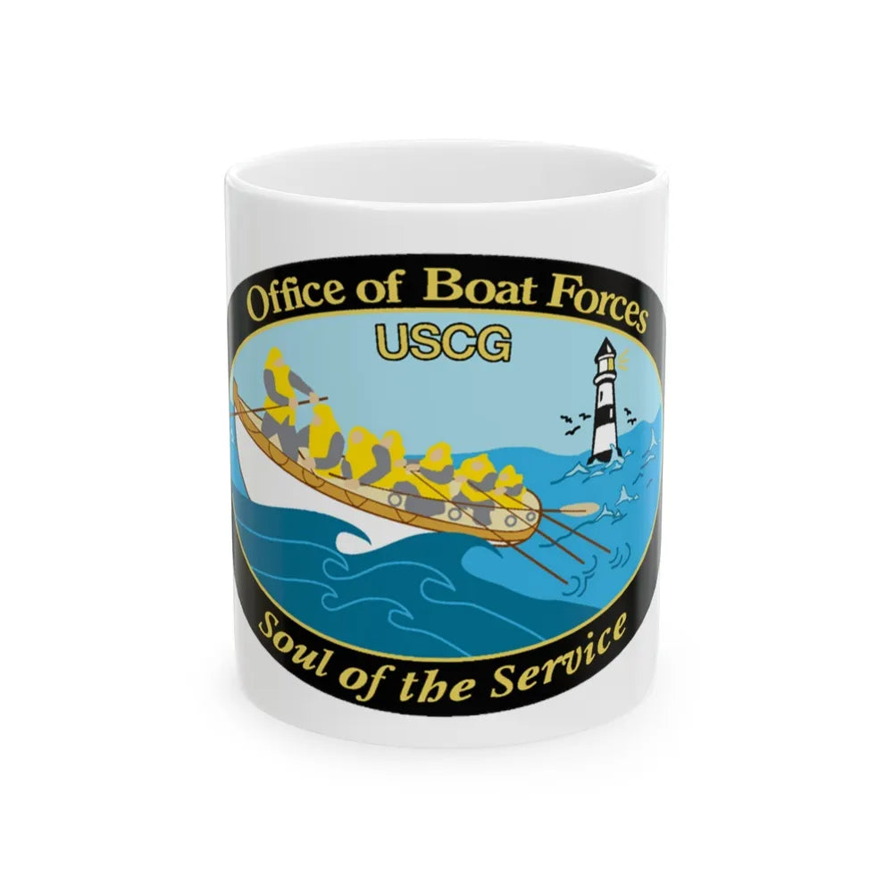 USCG Office of Boat Forces (U.S. Coast Guard) White Coffee Mug-11oz-Go Mug Yourself