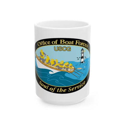 USCG Office of Boat Forces (U.S. Coast Guard) White Coffee Mug-15oz-Go Mug Yourself