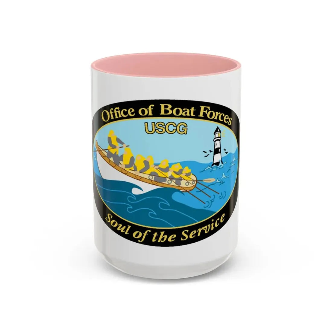 USCG Office of Boat Forces (U.S. Coast Guard) Accent Coffee Mug 15oz Pink - Go Mug Yourself