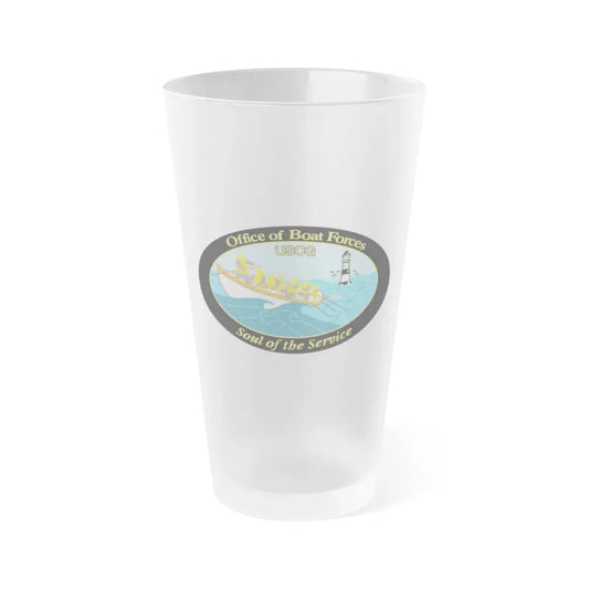 USCG Office of Boat Forces (U.S. Coast Guard) Frosted Pint Glass 16oz Default Title - Go Mug Yourself