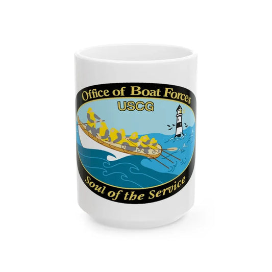 USCG Office of Boat Forces (U.S. Coast Guard) White Coffee Mug 15oz - Go Mug Yourself