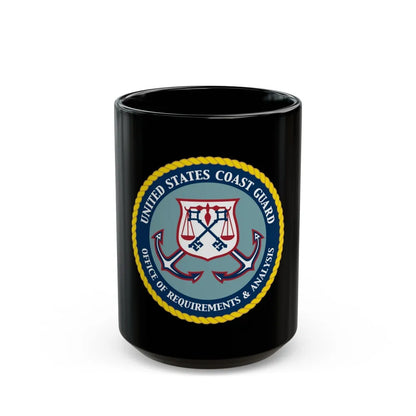 USCG Office of Requirements & Analysis (U.S. Coast Guard) Black Coffee Mug-15oz-Go Mug Yourself