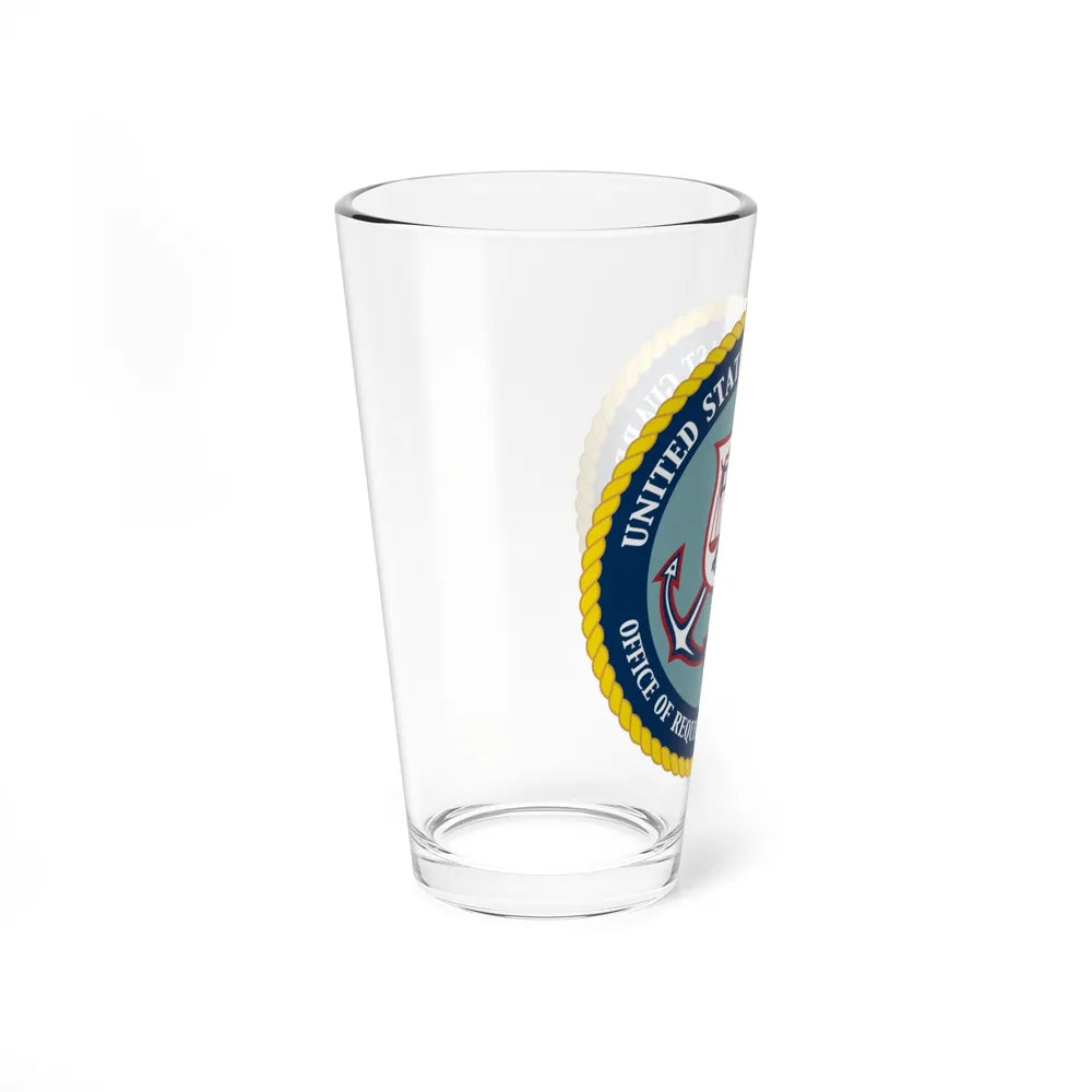 USCG Office of Requirements & Analysis (U.S. Coast Guard) Pint Glass 16oz-Go Mug Yourself