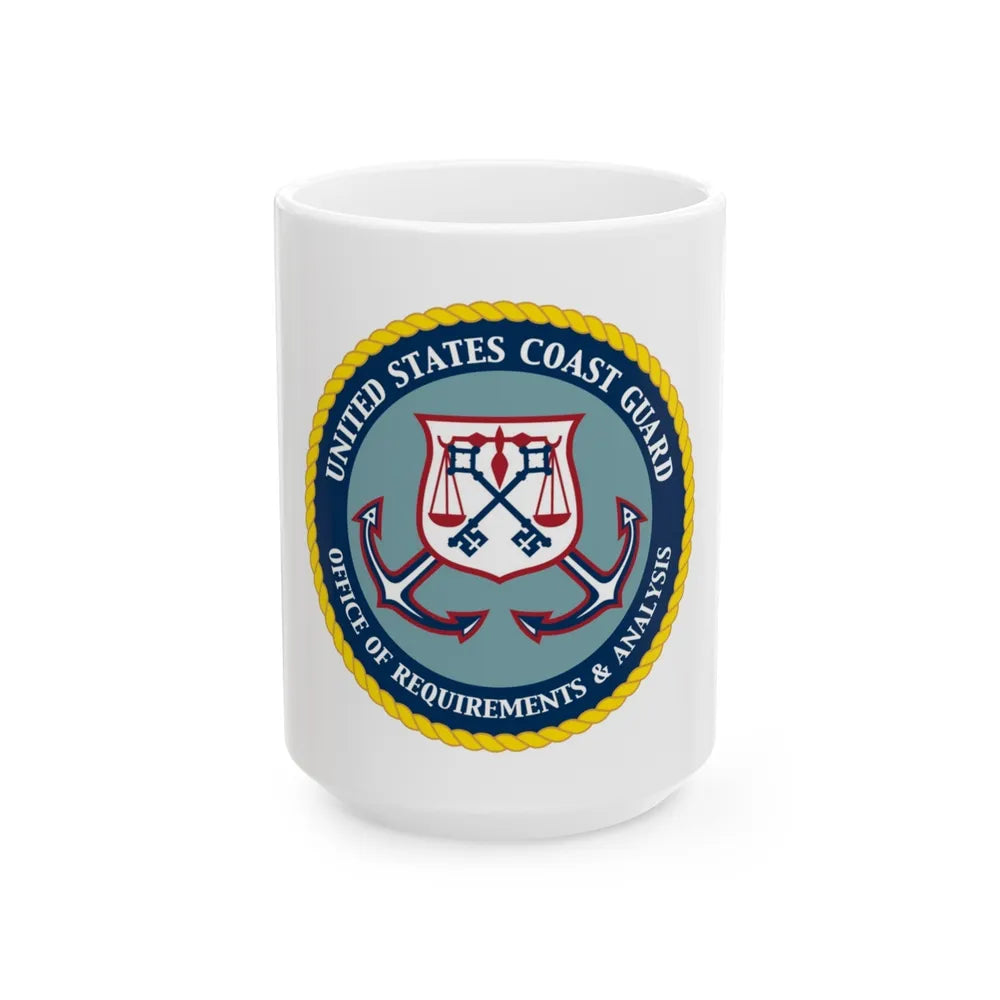 USCG Office of Requirements & Analysis (U.S. Coast Guard) White Coffee Mug-15oz-Go Mug Yourself