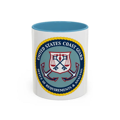 USCG Office of Requirements & Analysis (U.S. Coast Guard) Accent Coffee Mug 11oz Light Blue - Go Mug Yourself