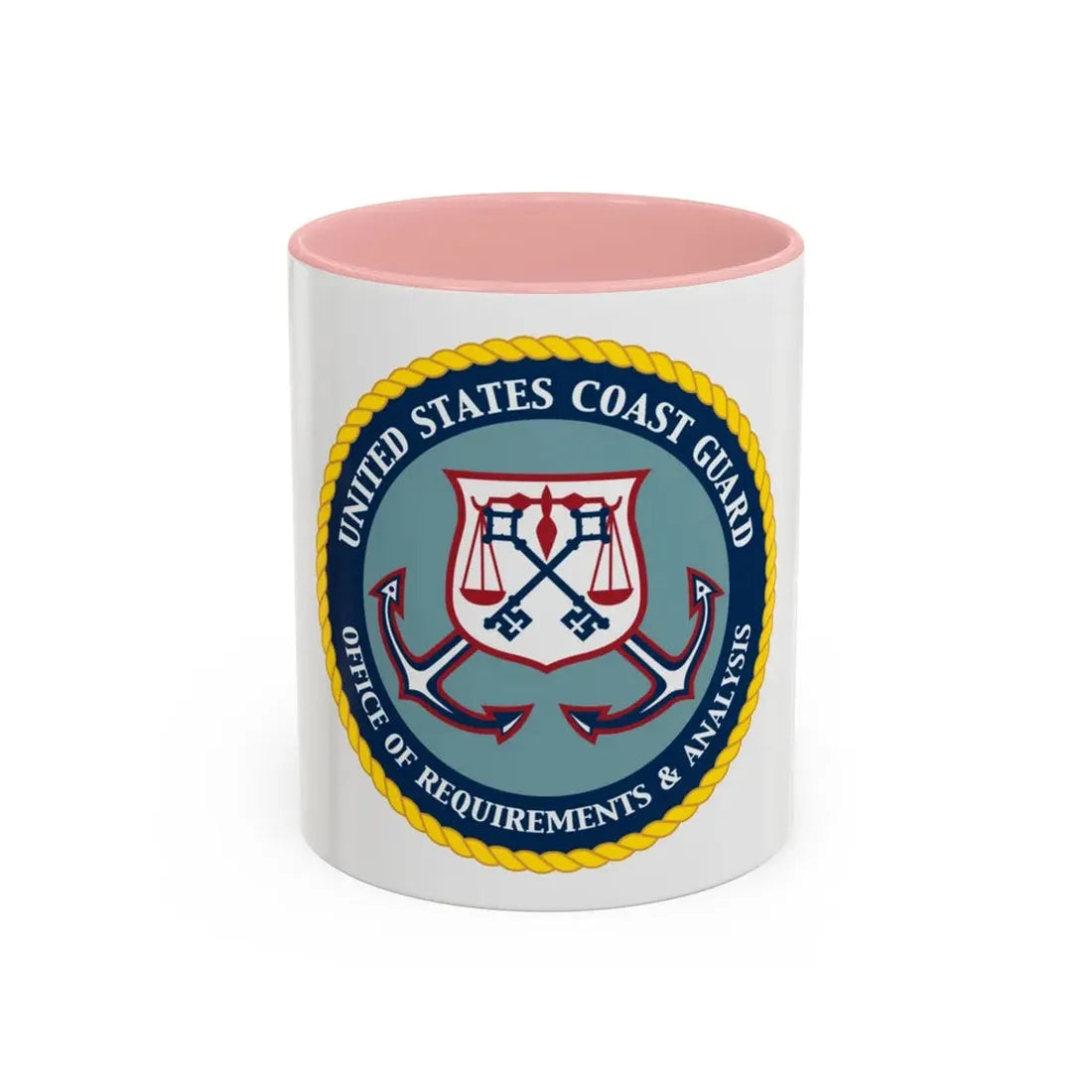 USCG Office of Requirements & Analysis (U.S. Coast Guard) Accent Coffee Mug 11oz Pink - Go Mug Yourself