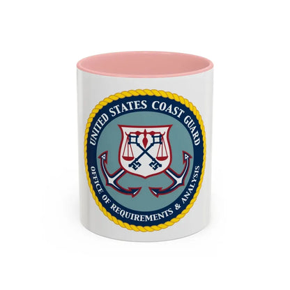 USCG Office of Requirements & Analysis (U.S. Coast Guard) Accent Coffee Mug 11oz Pink - Go Mug Yourself