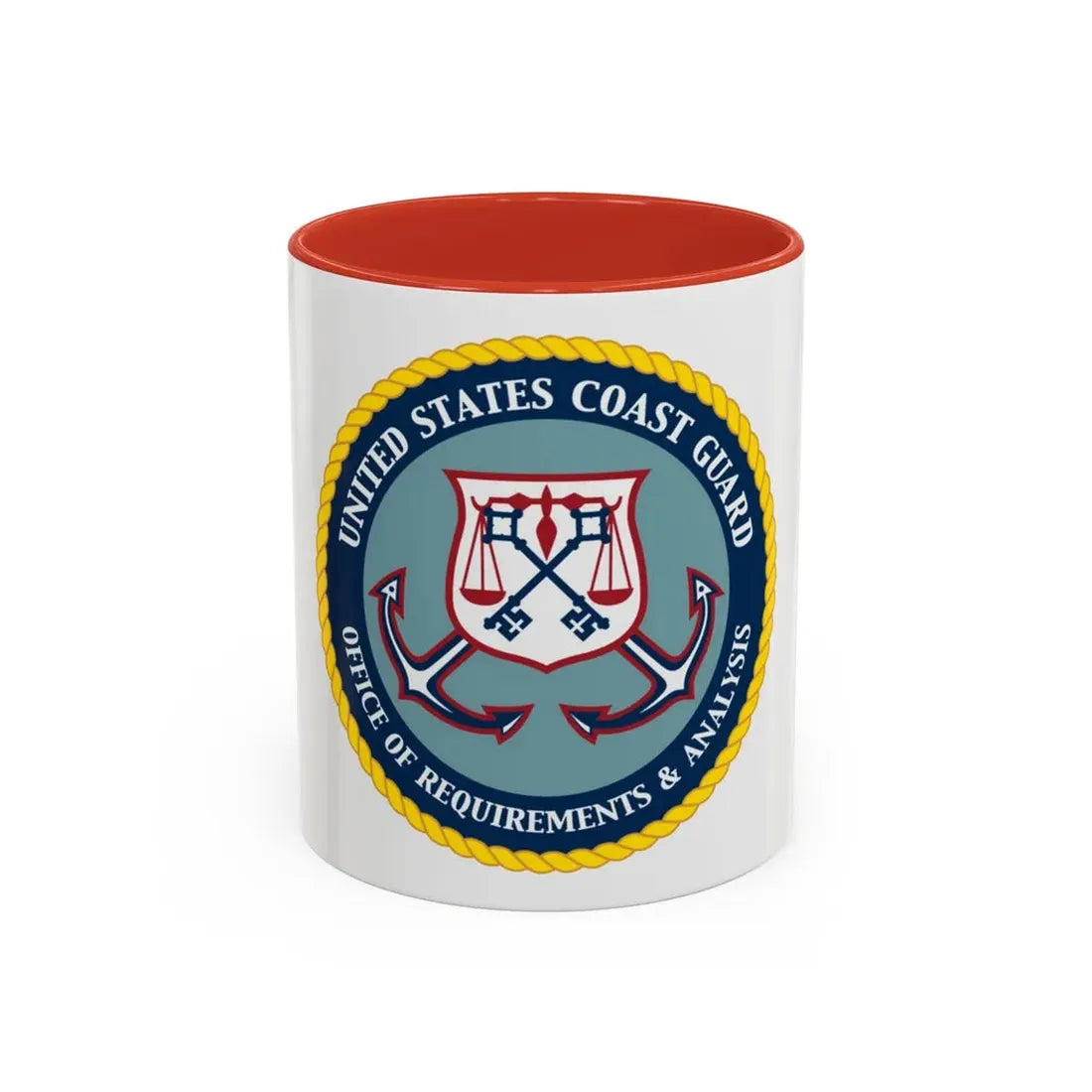USCG Office of Requirements & Analysis (U.S. Coast Guard) Accent Coffee Mug 11oz Red - Go Mug Yourself