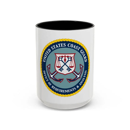 USCG Office of Requirements & Analysis (U.S. Coast Guard) Accent Coffee Mug 15oz Black - Go Mug Yourself