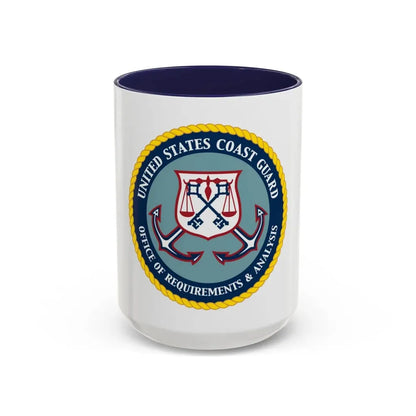 USCG Office of Requirements & Analysis (U.S. Coast Guard) Accent Coffee Mug 15oz Navy - Go Mug Yourself
