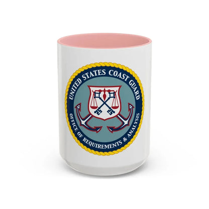 USCG Office of Requirements & Analysis (U.S. Coast Guard) Accent Coffee Mug 15oz Pink - Go Mug Yourself