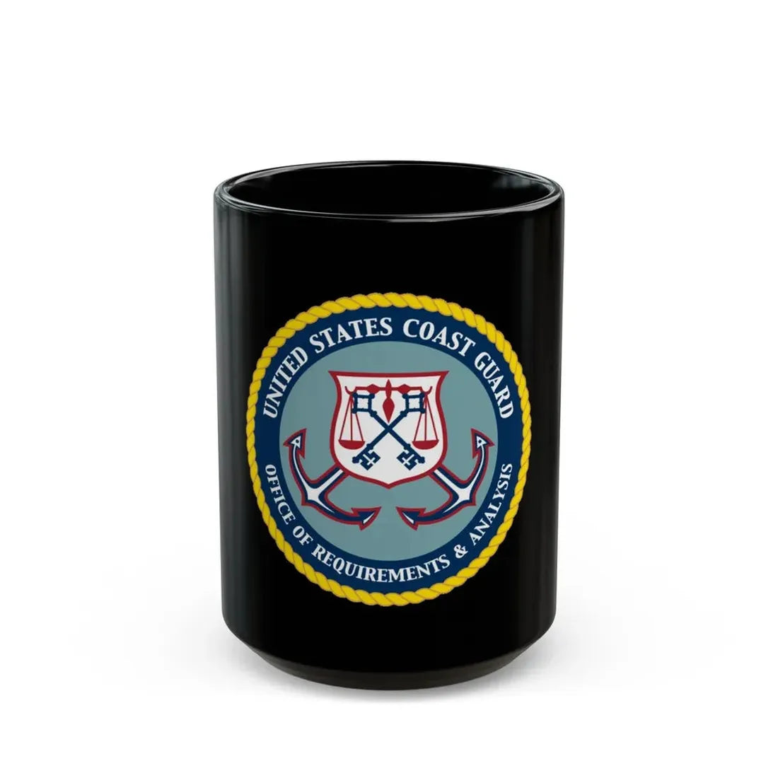 USCG Office of Requirements & Analysis (U.S. Coast Guard) Black Coffee Mug 15oz - Go Mug Yourself