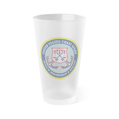 USCG Office of Requirements & Analysis (U.S. Coast Guard) Frosted Pint Glass 16oz Default Title - Go Mug Yourself