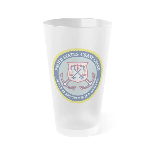USCG Office of Requirements & Analysis (U.S. Coast Guard) Frosted Pint Glass 16oz Default Title - Go Mug Yourself