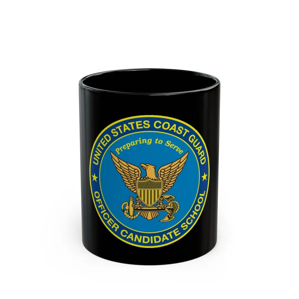 USCG Officer Candidate School (U.S. Coast Guard) Black Coffee Mug-11oz-Go Mug Yourself