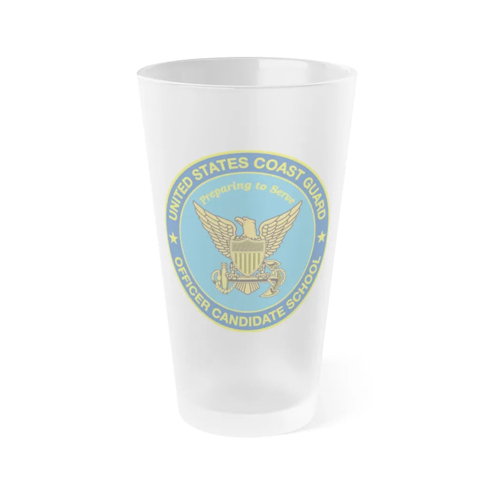 USCG Officer Candidate School (U.S. Coast Guard) Frosted Pint Glass 16oz-Go Mug Yourself