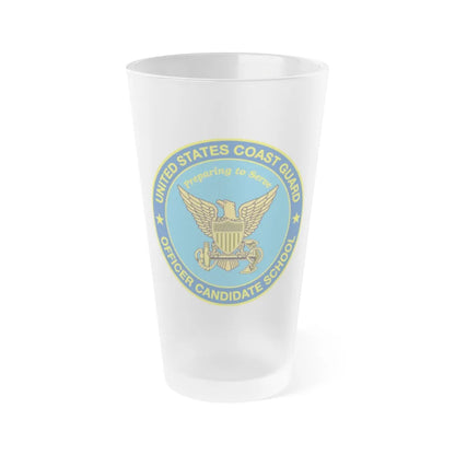 USCG Officer Candidate School (U.S. Coast Guard) Frosted Pint Glass 16oz-Go Mug Yourself