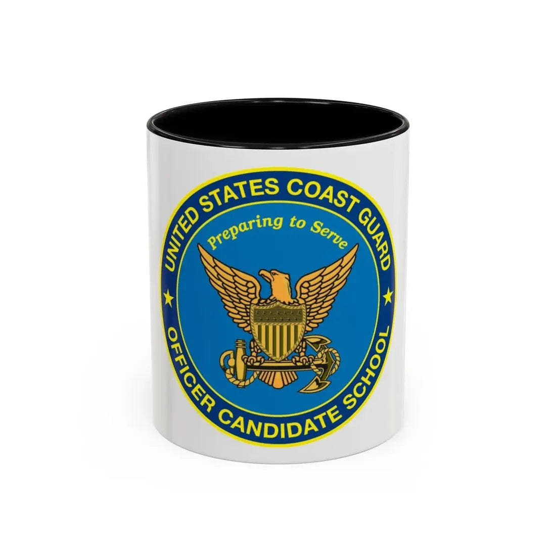 USCG Officer Candidate School (U.S. Coast Guard) Accent Coffee Mug 11oz Black - Go Mug Yourself