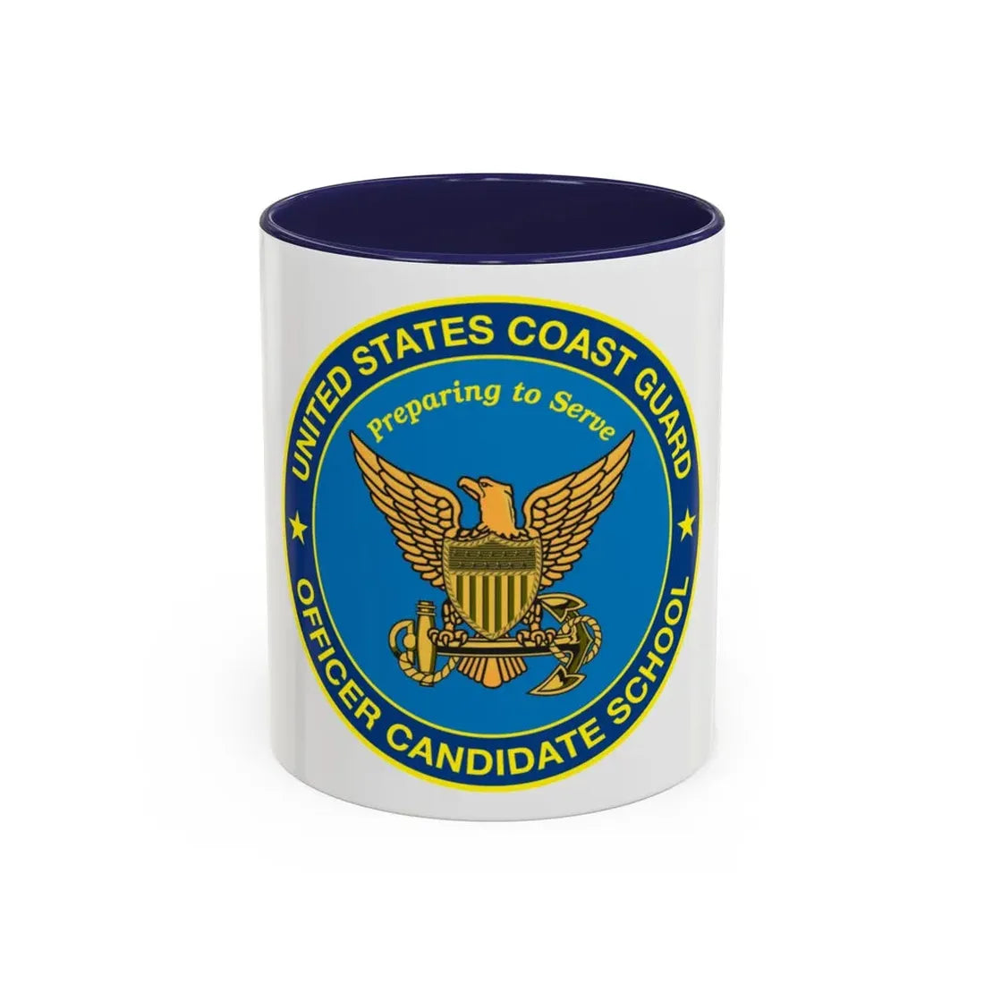 USCG Officer Candidate School (U.S. Coast Guard) Accent Coffee Mug 11oz Navy - Go Mug Yourself