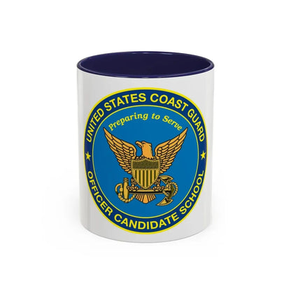 USCG Officer Candidate School (U.S. Coast Guard) Accent Coffee Mug 11oz Navy - Go Mug Yourself