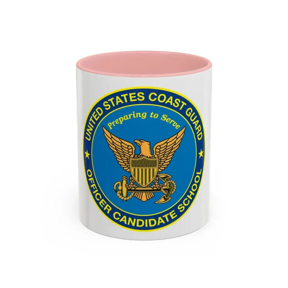USCG Officer Candidate School (U.S. Coast Guard) Accent Coffee Mug 11oz Pink - Go Mug Yourself