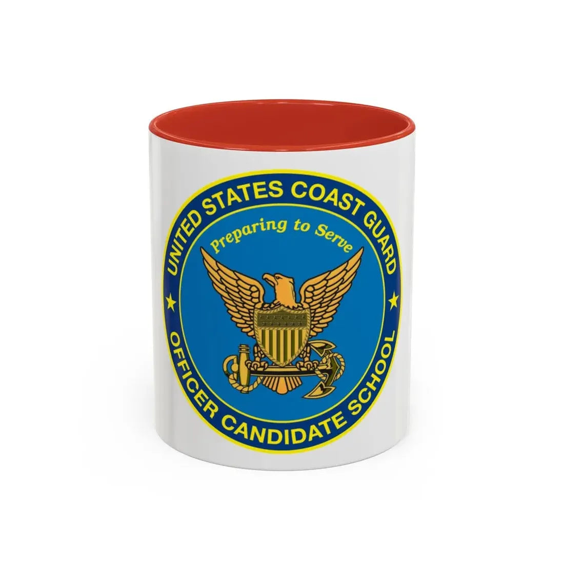 USCG Officer Candidate School (U.S. Coast Guard) Accent Coffee Mug 11oz Red - Go Mug Yourself