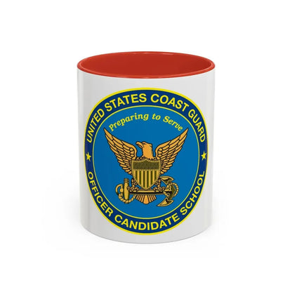 USCG Officer Candidate School (U.S. Coast Guard) Accent Coffee Mug 11oz Red - Go Mug Yourself