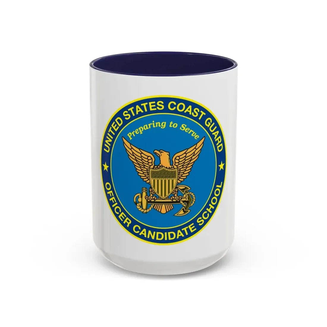 USCG Officer Candidate School (U.S. Coast Guard) Accent Coffee Mug 15oz Navy - Go Mug Yourself