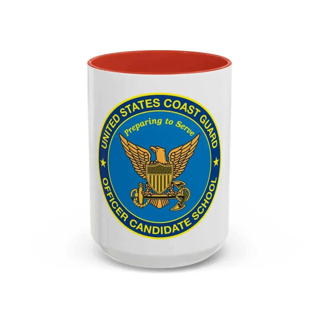 USCG Officer Candidate School (U.S. Coast Guard) Accent Coffee Mug 15oz Red - Go Mug Yourself