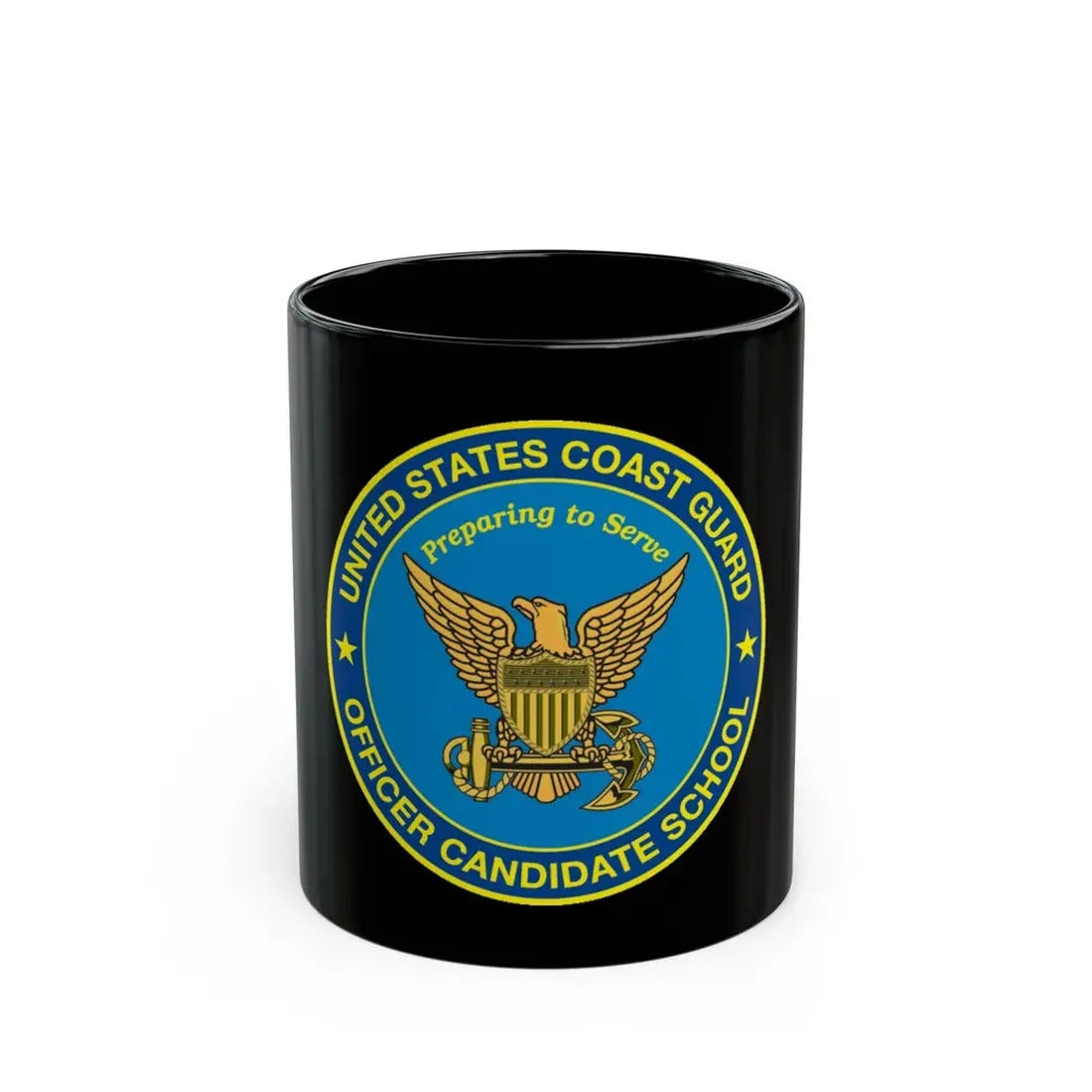 USCG Officer Candidate School (U.S. Coast Guard) Black Coffee Mug 11oz - Go Mug Yourself
