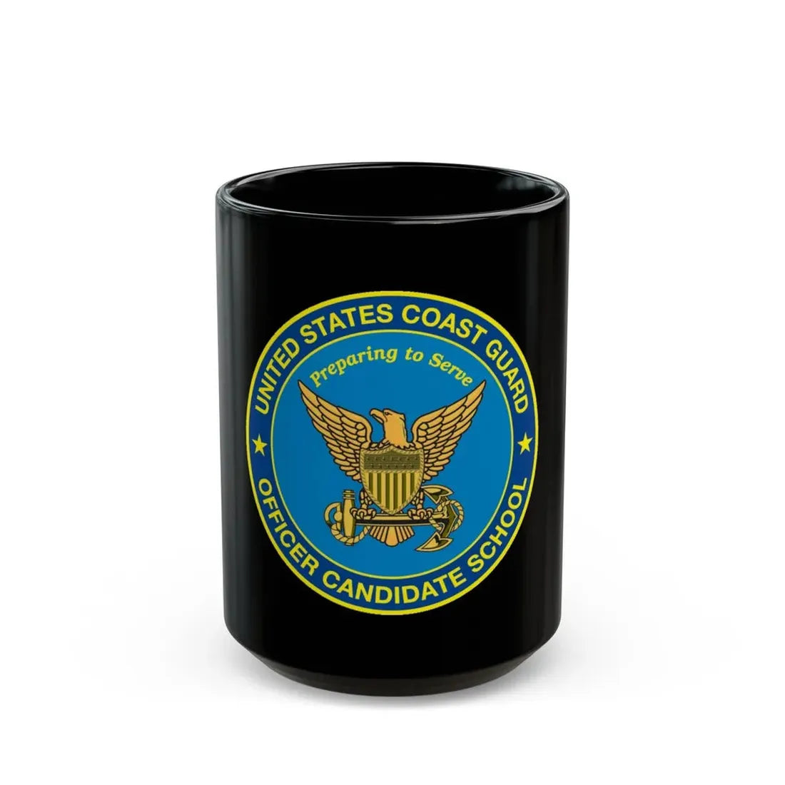 USCG Officer Candidate School (U.S. Coast Guard) Black Coffee Mug 15oz - Go Mug Yourself