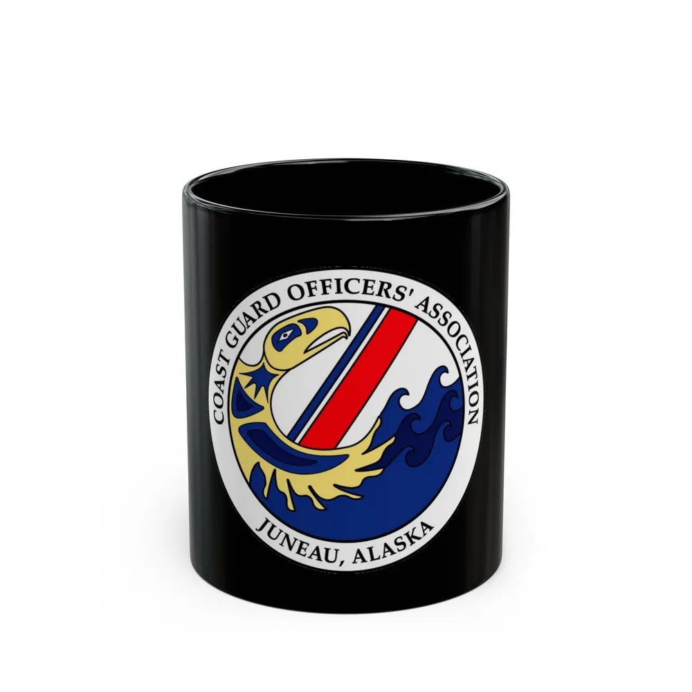 USCG Officers (U.S. Coast Guard) Black Coffee Mug-11oz-Go Mug Yourself