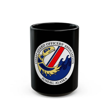 USCG Officers (U.S. Coast Guard) Black Coffee Mug-15oz-Go Mug Yourself