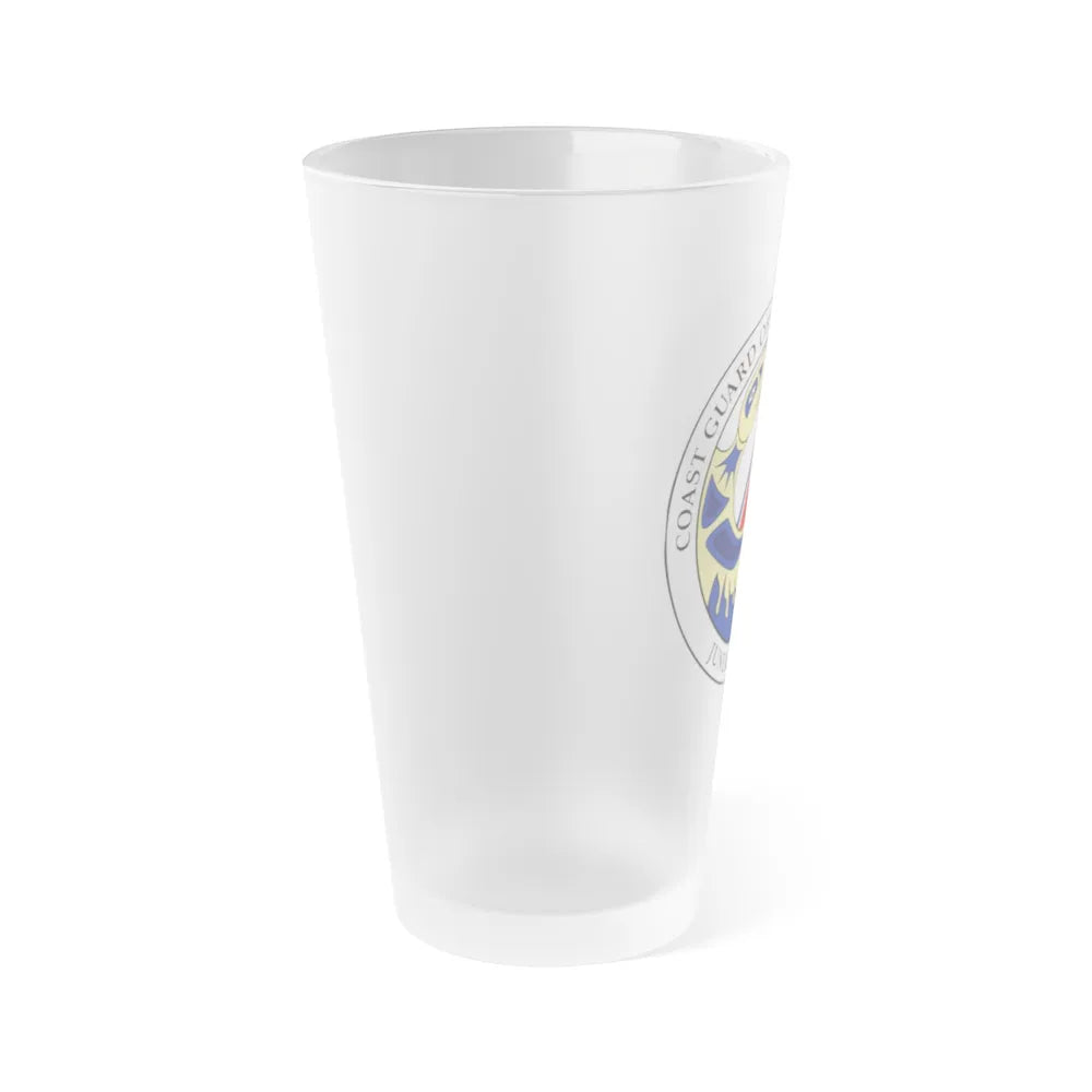 USCG Officers (U.S. Coast Guard) Frosted Pint Glass 16oz-Go Mug Yourself