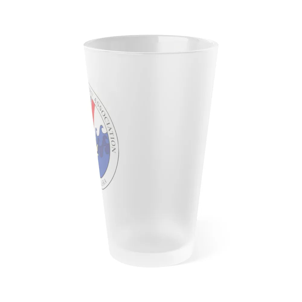 USCG Officers (U.S. Coast Guard) Frosted Pint Glass 16oz-Go Mug Yourself