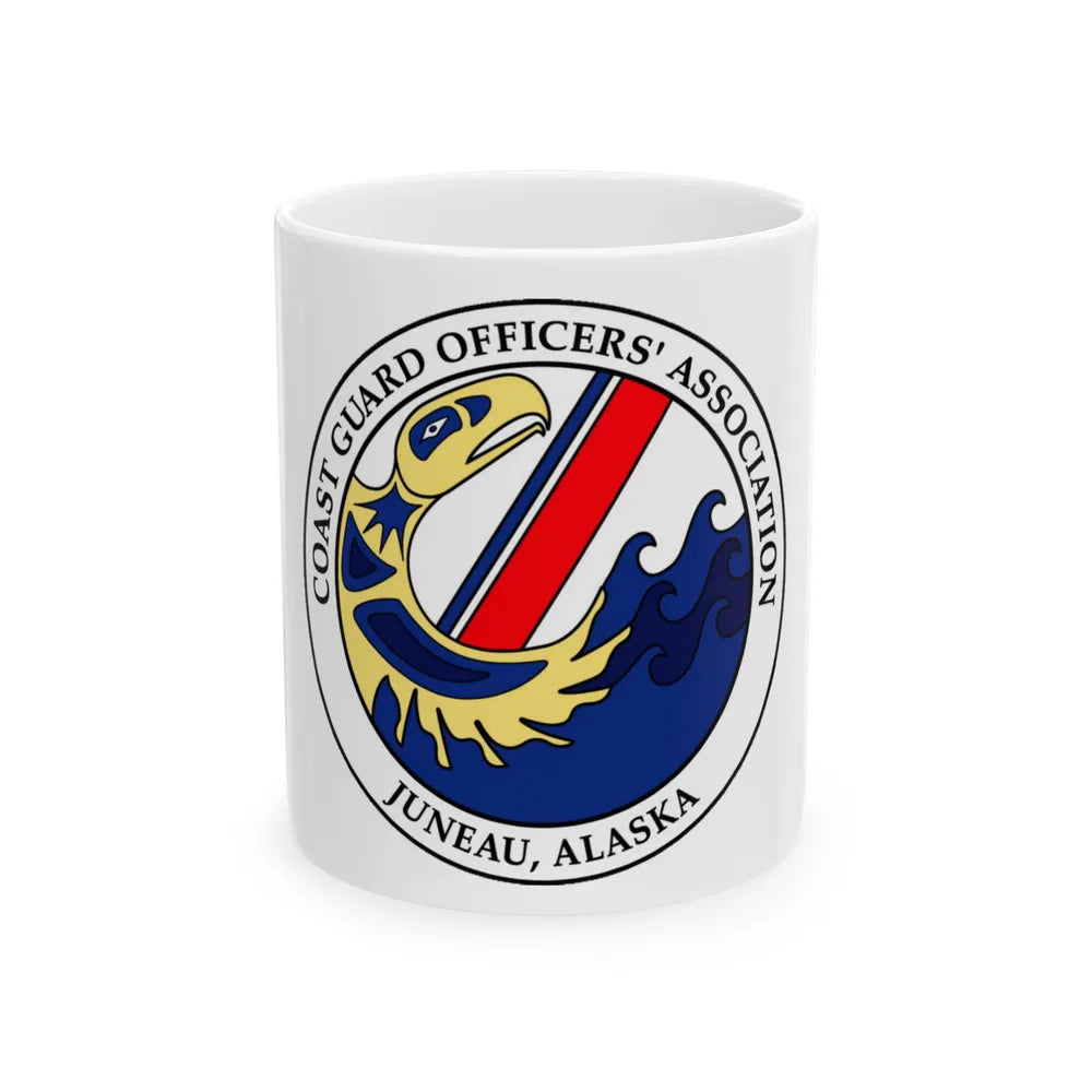 USCG Officers (U.S. Coast Guard) White Coffee Mug-11oz-Go Mug Yourself