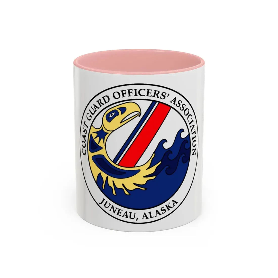 USCG Officers (U.S. Coast Guard) Accent Coffee Mug 11oz Pink - Go Mug Yourself