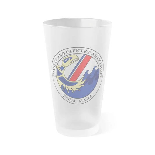 USCG Officers (U.S. Coast Guard) Frosted Pint Glass 16oz Default Title - Go Mug Yourself
