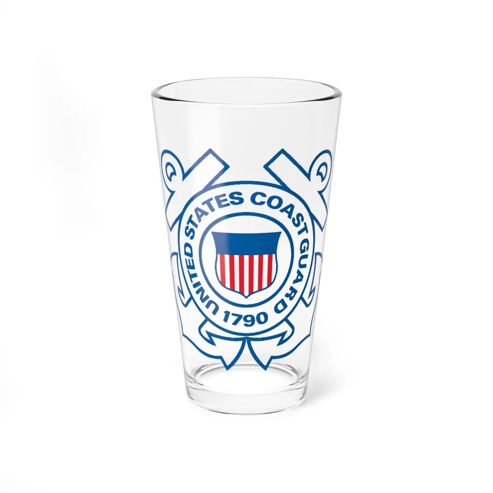 USCG Official Emblem (U.S. Coast Guard) Pint Glass 16oz-16oz-Go Mug Yourself